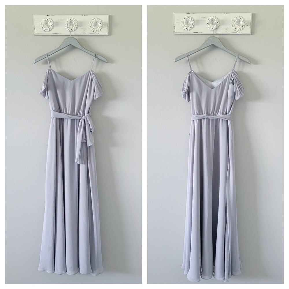 Ceremony by Joanna August Formal Dress Silver Gray